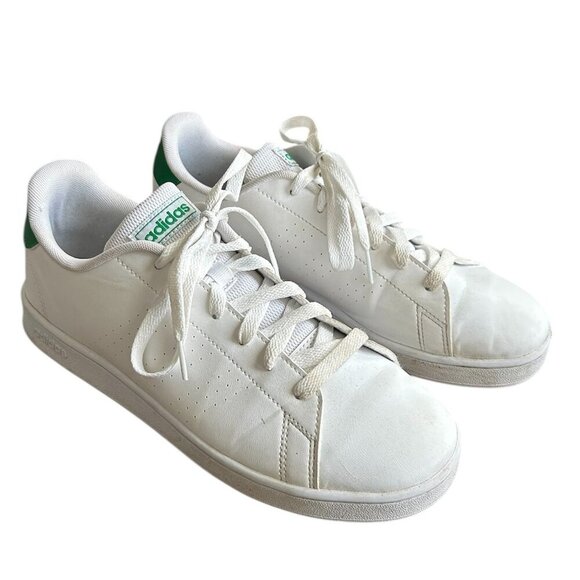 ADIDAS Advancort K Classic White  & Green Sneaker Kids/Boys US 7 - Picture 1 of 6